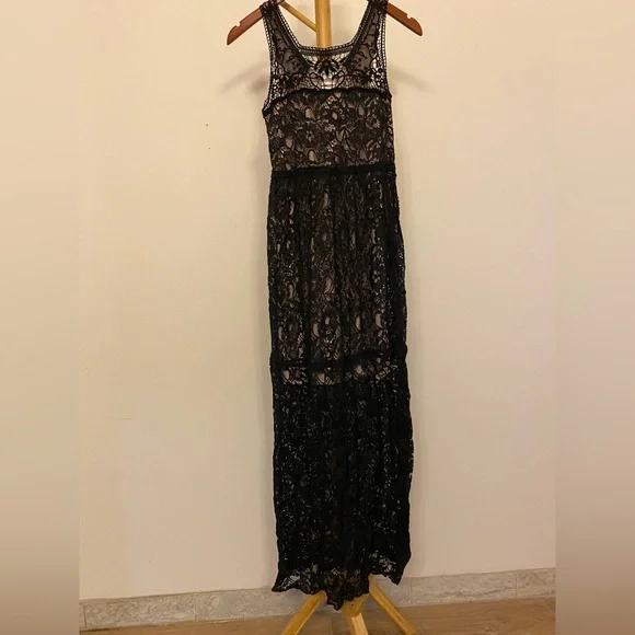 american rag lace dress American Rag Dresses | American Rag Cie Entry Sleeveless Lace Dress | Color: Pink/White | Size: M